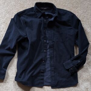 Banana Republic Men's Dark Blue Corduroy Shirt